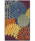 Nourison Aloha Navy Multicolor ALH05 2 ft. 8 in. X 4 ft. Rectangle Rug