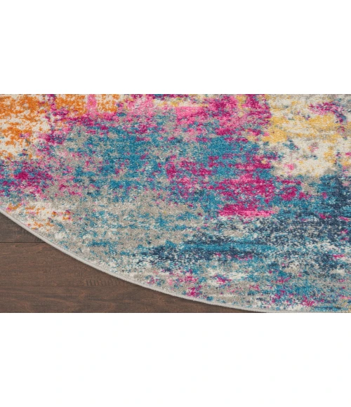 Nourison Passion Ivory Multicolor PSN36 6 ft. X 9 ft. Oval Rug