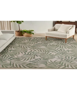 Nourison Home Garden Oasis GOA01 Ivory Green 8 ft. X 10 ft. Area Rug