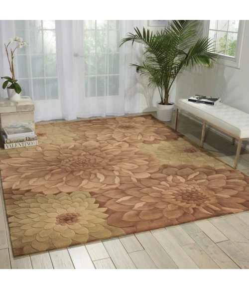 Nourison Tropics Area Rug TS11-Taupe/Green