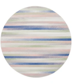 Nourison Home Whimsicle WHS12 Ivory Multicolor 5 ft. Round Area Rug