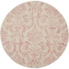 Nourison Home Jubilant JUB09 Ivory Pink 5 ft. 3 in. Round Area Rug