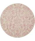 Nourison Jubilant Round Area Rug JUB09-Ivory/Pink