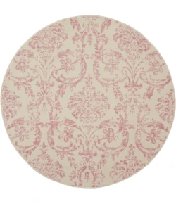 Nourison Home Jubilant JUB09 Ivory Pink 5 ft. 3 in. Round Area Rug
