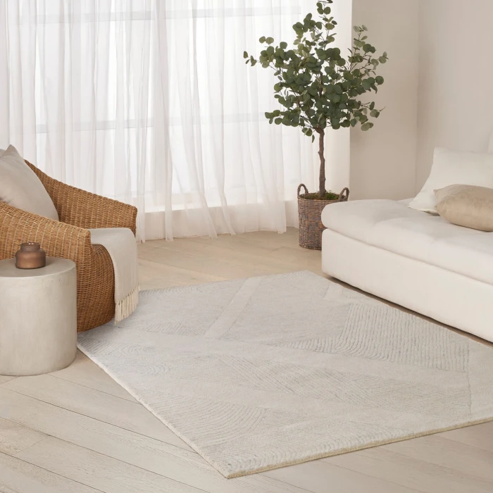 DKNY Pure Patterns Ivory Grey PRN01 4 ft. X 6 ft. Rect. Rug