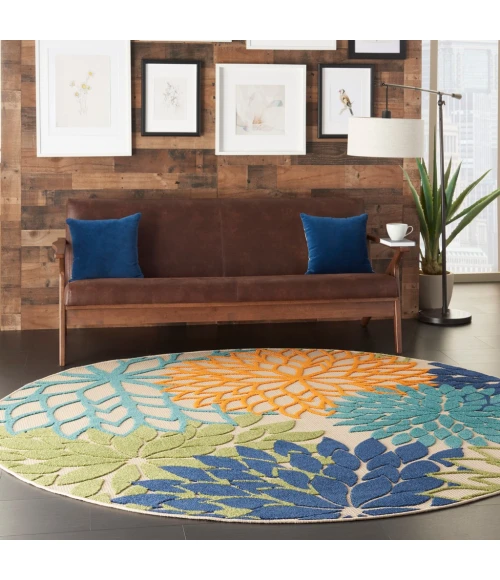 Nourison Aloha Round Area Rug ALH05-Multicolor