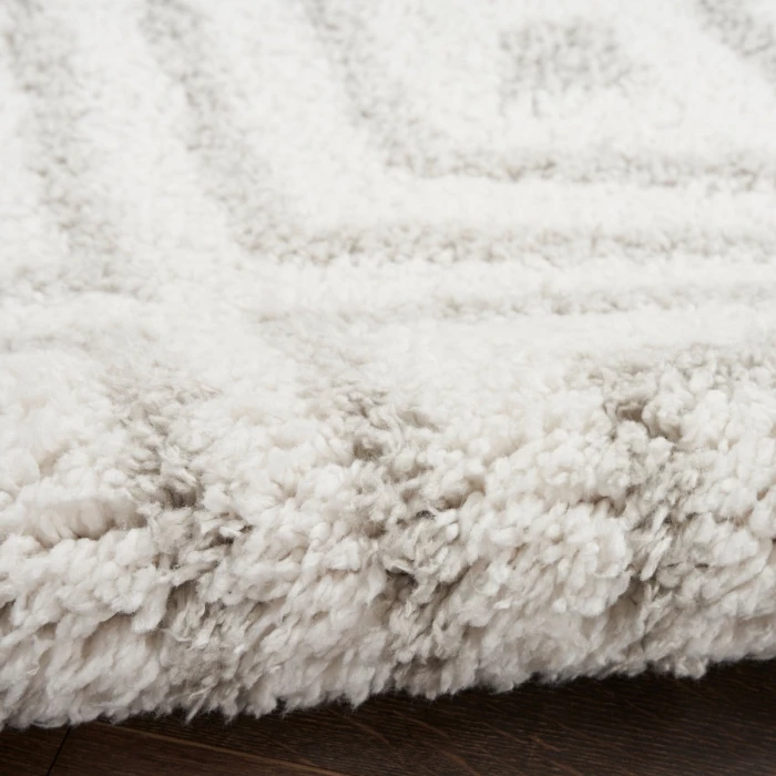Nourison Modern Shag Ivory Silver MMD01 5 ft. X 7 ft. Rect. Rug