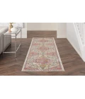 Nourison Passion Ivory Pink PSN25 2 ft. 2 in. X 12 ft. Rectangle Rug