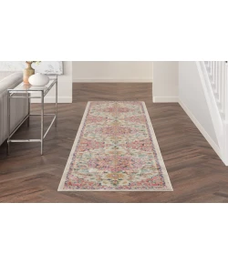 Nourison Home Passion PSN25 Ivory Pink 2 ft. 2 in. X 12 ft. Area Rug