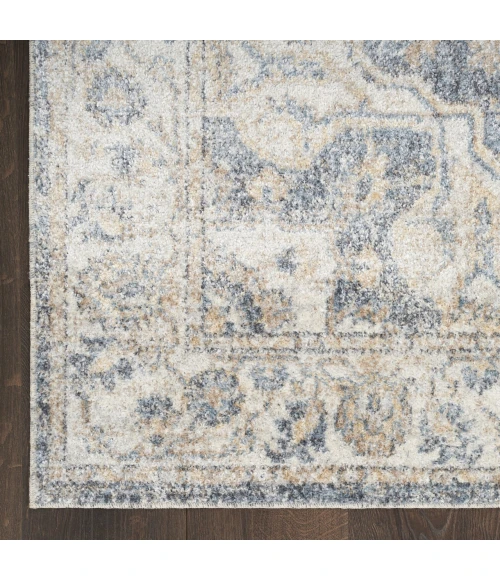 Nourison Astra Machine Washable Grey Blue ASW12 7ft. x 10ft. Rect. Rug