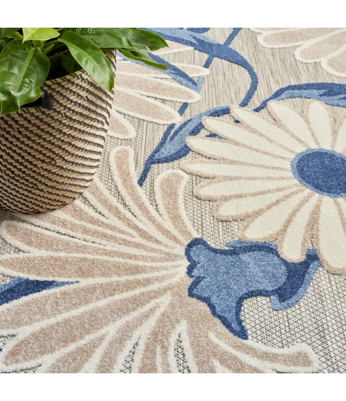 Nourison Aloha Area Rug ALH33 Blue Grey