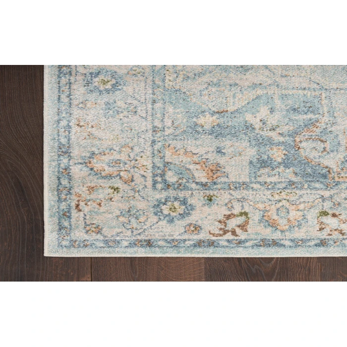 Nourison Astra Machine Washable Light Blue ASW12 9 ft. X 12 ft. Rectangle Rug