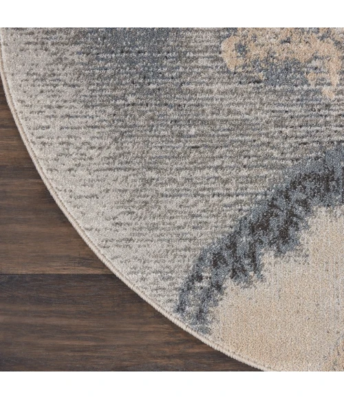 Nourison Maxell Round Area Rug MAE08-Grey
