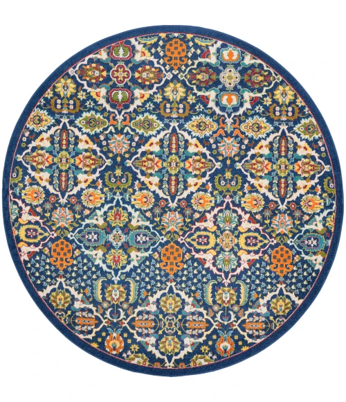 Nourison Allur Area Rug ALR03 Navy Multicolor