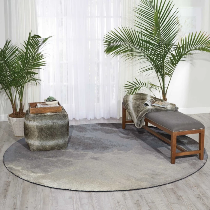 Nourison Twilight Round Area Rug TWI18 Storm 8' Round