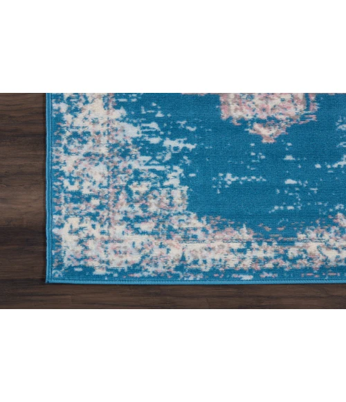 Nourison Grafix Blue GRF14 2 ft. X 6 ft. Rectangle Rug