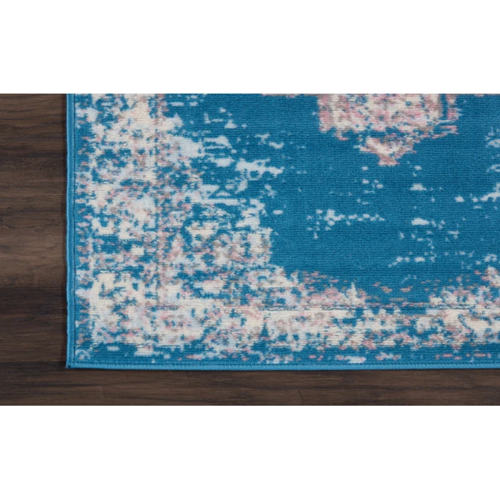 Nourison Grafix Blue GRF14 2 ft. X 6 ft. Rectangle Rug