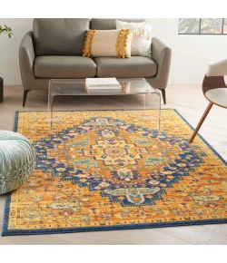 Nourison Home Allur ALR04 Orange Multicolor 5 ft. 3 in. X 7 ft. 3 in. Area Rug