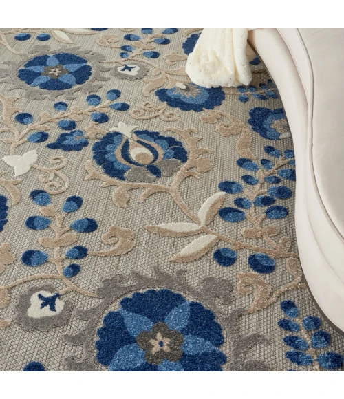 Nourison Aloha Area Rug ALH17-Natural/Blue