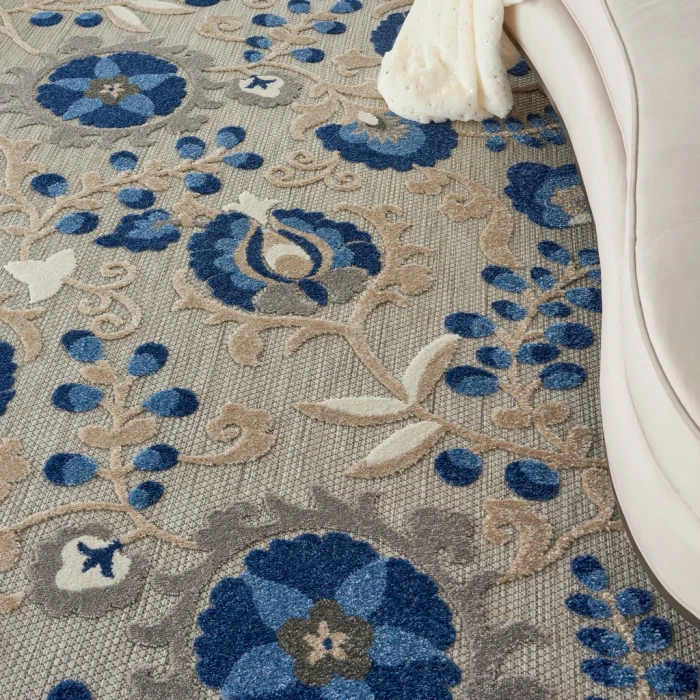 Nourison Aloha Area Rug ALH17-Natural/Blue