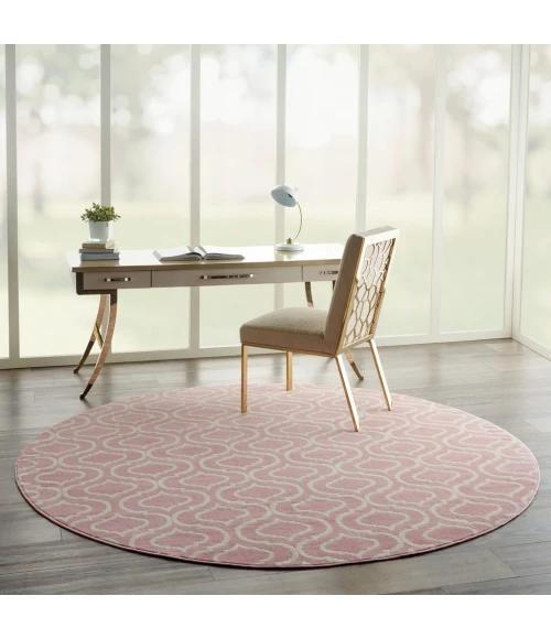Nourison Jubilant Round Area Rug JUB19-Pink