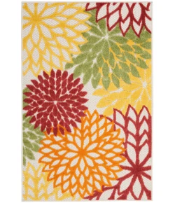 Nourison Home Aloha ALH05 Red Multicolor 3 ft. X 5 ft. Area Rug