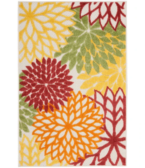 Nourison Aloha Area Rug ALH05 Red Multi Colored