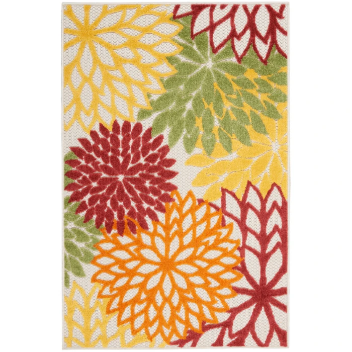 Nourison Aloha Area Rug ALH05 Red Multi Colored