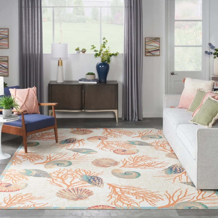 Waverly Sun N' Shade Area Rug SND92 Ivory/Multi