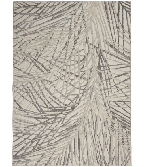 Nourison Rustic Textures Ivory/Grey RUS17 6 ft. X 9 ft. Rect. Rug