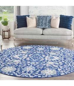 Nourison Home Whimsicle WHS10 Navy Multicolor 8 ft. Round Area Rug
