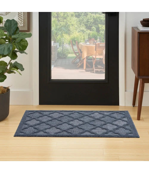 Nourison Easy Care Area Rug NES01 Navy Blue