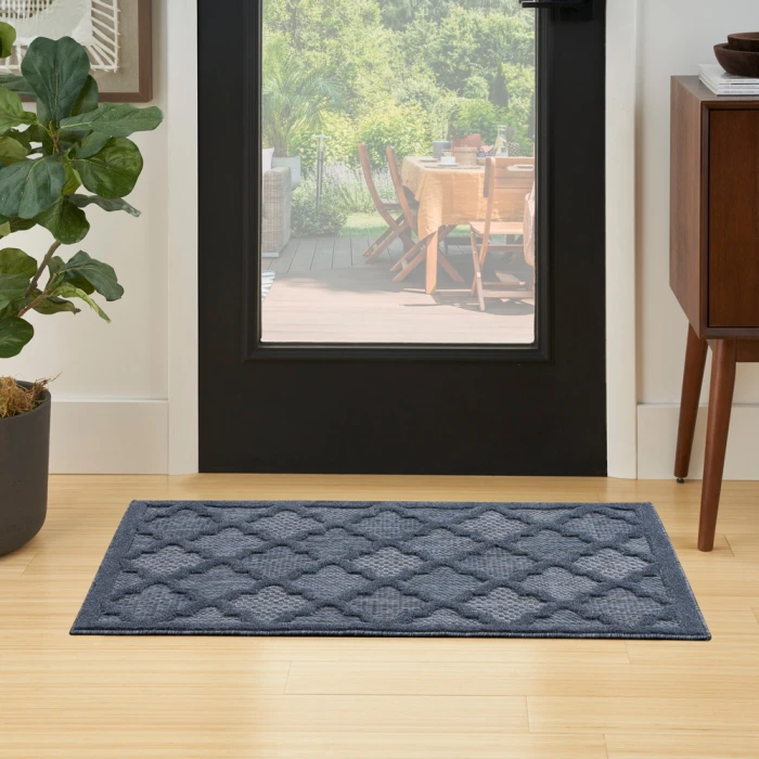 Nourison Easy Care Area Rug NES01 Navy Blue