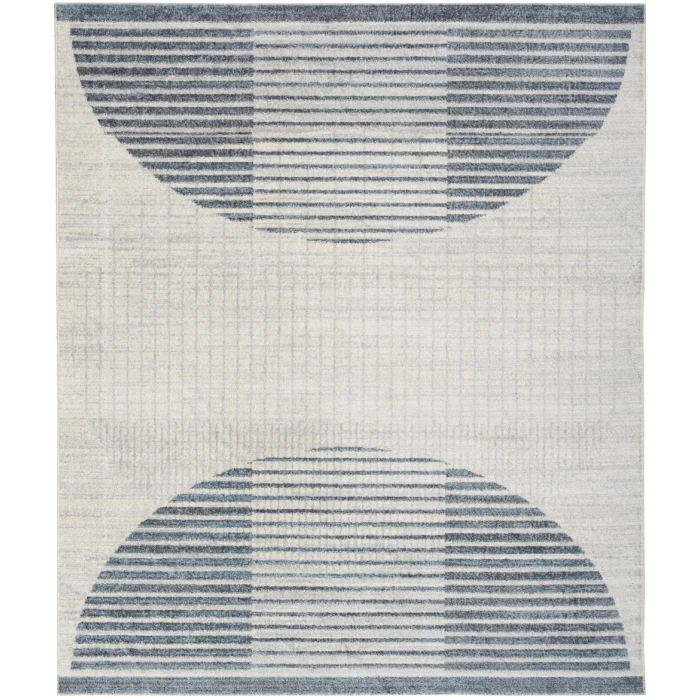 Nourison Astra Machine Washable Area Rug ASW03 Ivory Blue