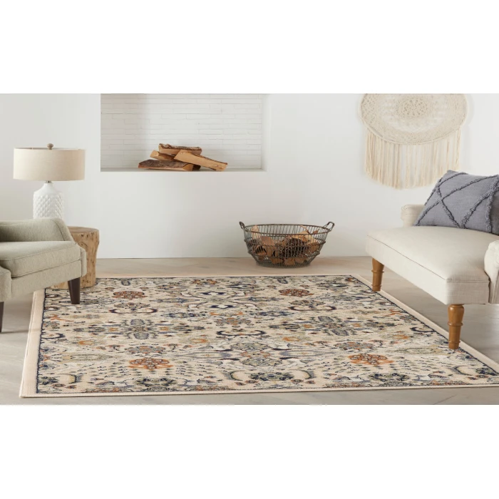 Nourison Allur Beige ALR03 4 ft. X 6 ft. Rectangle Rug