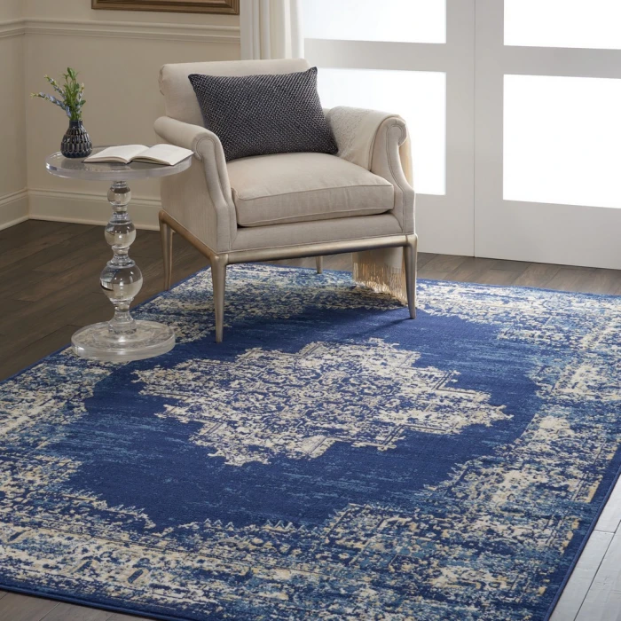 Nourison Grafix Area Rug GRF14-Navy Blue