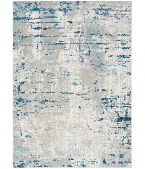Nourison Quarry Ivory Grey Blue QUA01 6 ft. X 9 ft. Rect. Rug