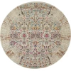 Nourison Home Vintage Kashan VKA02 Ivory 6 ft. Round Area Rug