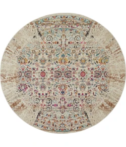 Nourison Home Vintage Kashan VKA02 Ivory 6 ft. Round Area Rug