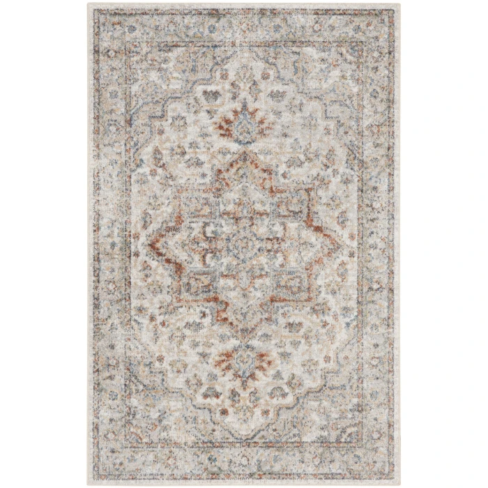 Nourison Astra Machine Washable Area Rug ASW12 Grey/Multi