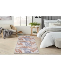 Nourison Home Aloha ALH18 Blue Mocha 2 ft. X 6 ft. Area Rug