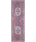 Nicole Curtis Machine Washable Series 1 Area Rug SR105 Red/Navy 7' Runner