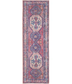 Nourison Home New Concept Washables SR105 Red Navy 2 ft. X 6 ft. Area Rug