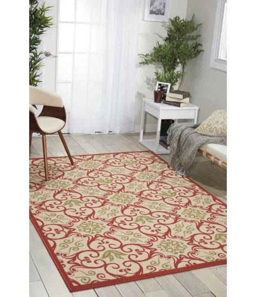 Nourison Caribbean Area Rug CRB02-Ivory/Rust