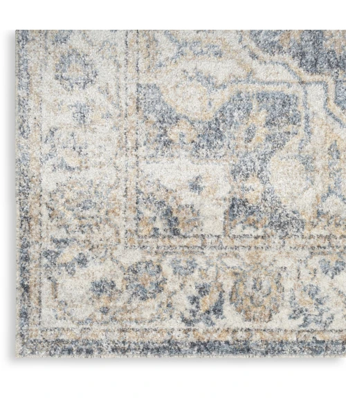 Nourison Astra Machine Washable Grey Blue ASW12 7ft. x 10ft. Rect. Rug