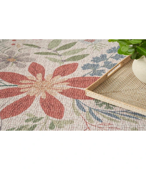 Nourison Nourison Washables Cream Multicolor NWB06 8 ft. X 10 ft. Rectangle Rug