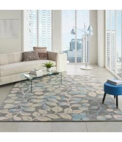 Nourison Home Tranquil TRA03 Grey Beige 8 ft. X 10 ft. Area Rug