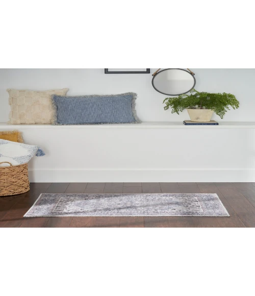 Nicole Curtis Machine Washable Series 1 Grey SR104 3 ft. X 5 ft. Rectangle Rug