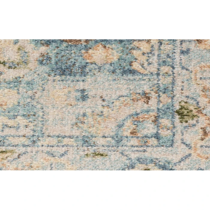 Nourison Astra Machine Washable Beige Blue ASW12 6 ft. 7 in. X 9 ft. Rectangle Rug