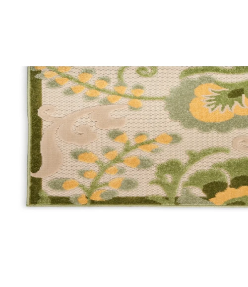 Nourison Aloha Ivory Green ALH17 2 ft. X 6 ft. Rectangle Rug